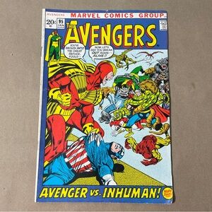 The Avengers #95, Avenger vs Inhuman, 1972 first edition